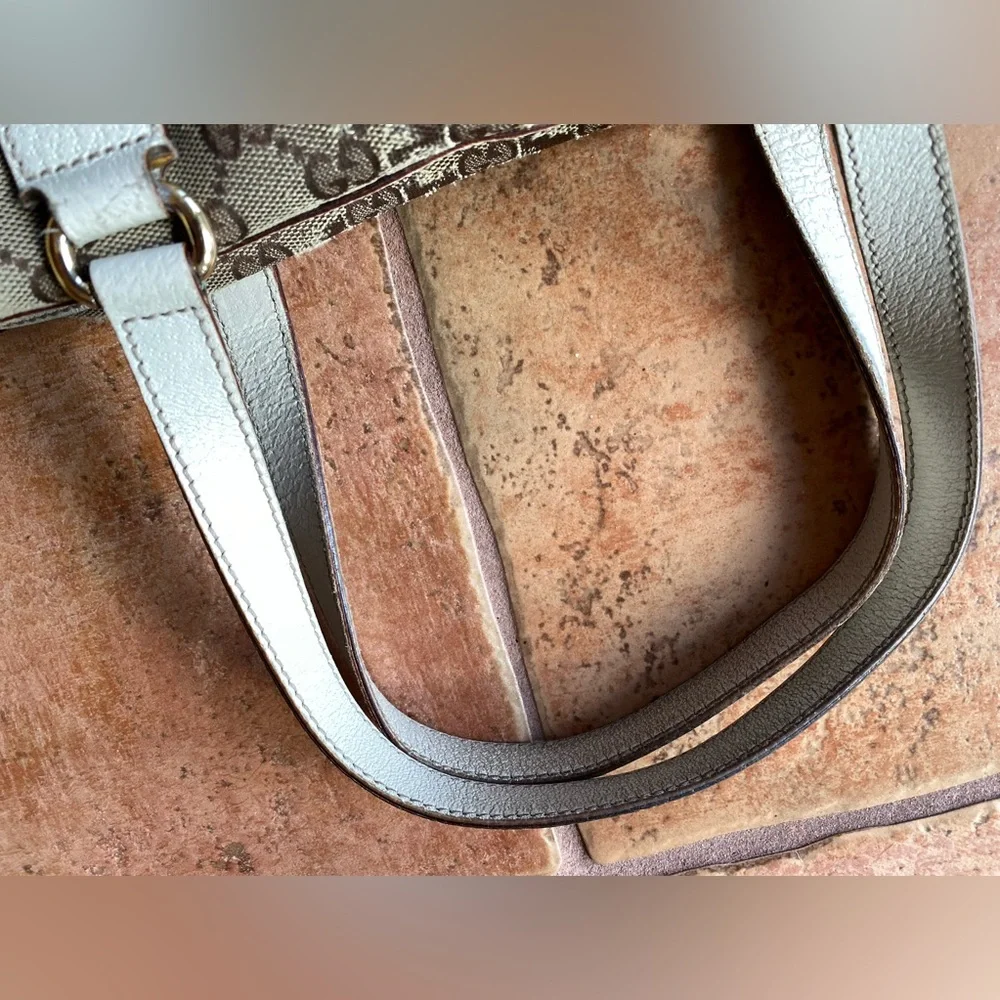 Gucci GG Charmy Boston Bag with dust bag Monogram Canvas leather trim Handbag - Picture 8 of 17